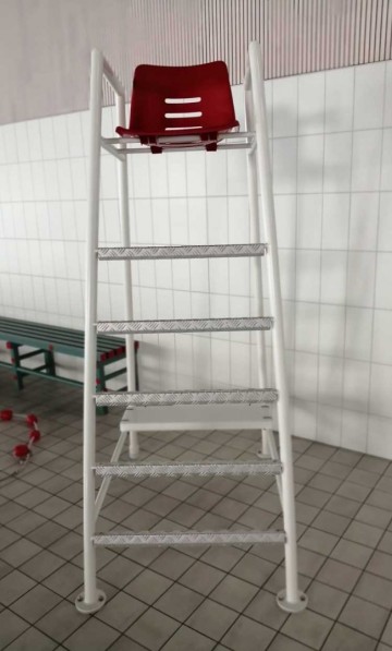 32062 badmeesterstoel aluminium gepoedercoat coat