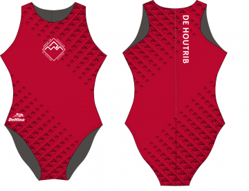 41903 de houtrib waterpolo badpak rits