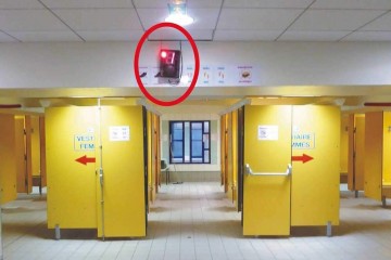 Spartel secu relay kastje in actie in kleedruimte